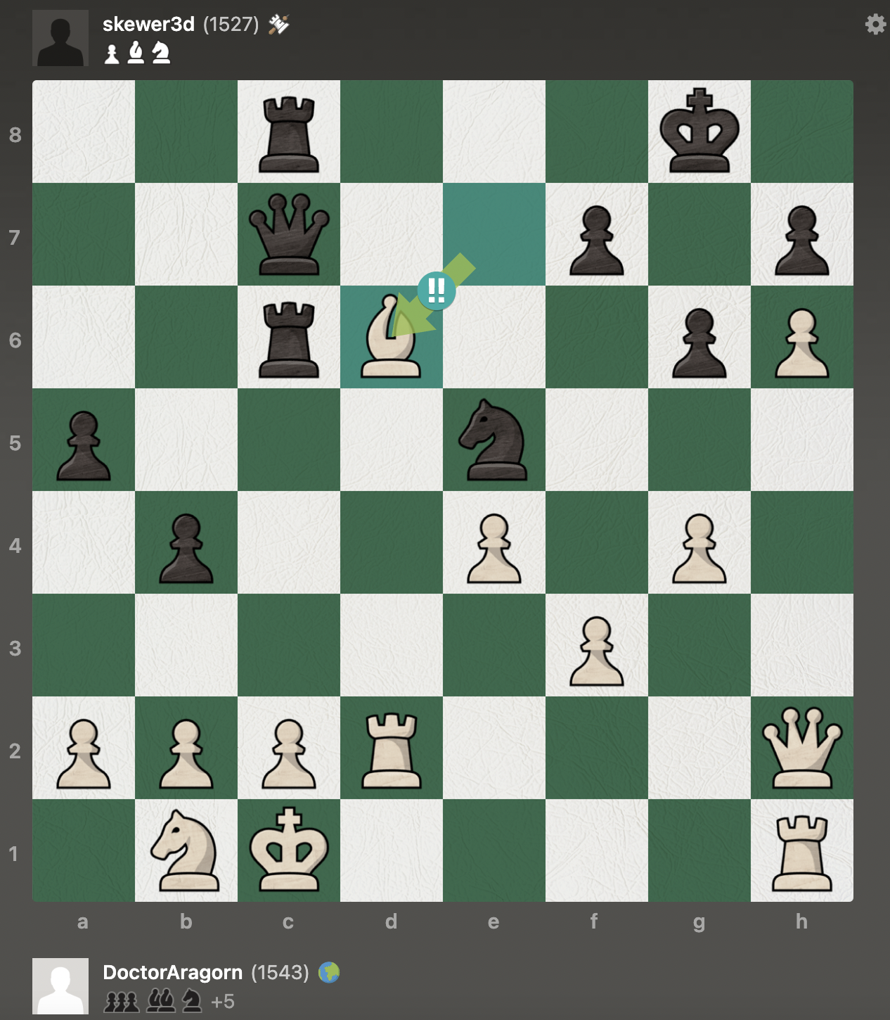 What's a good move to queen+bishop threaten check or mate? I